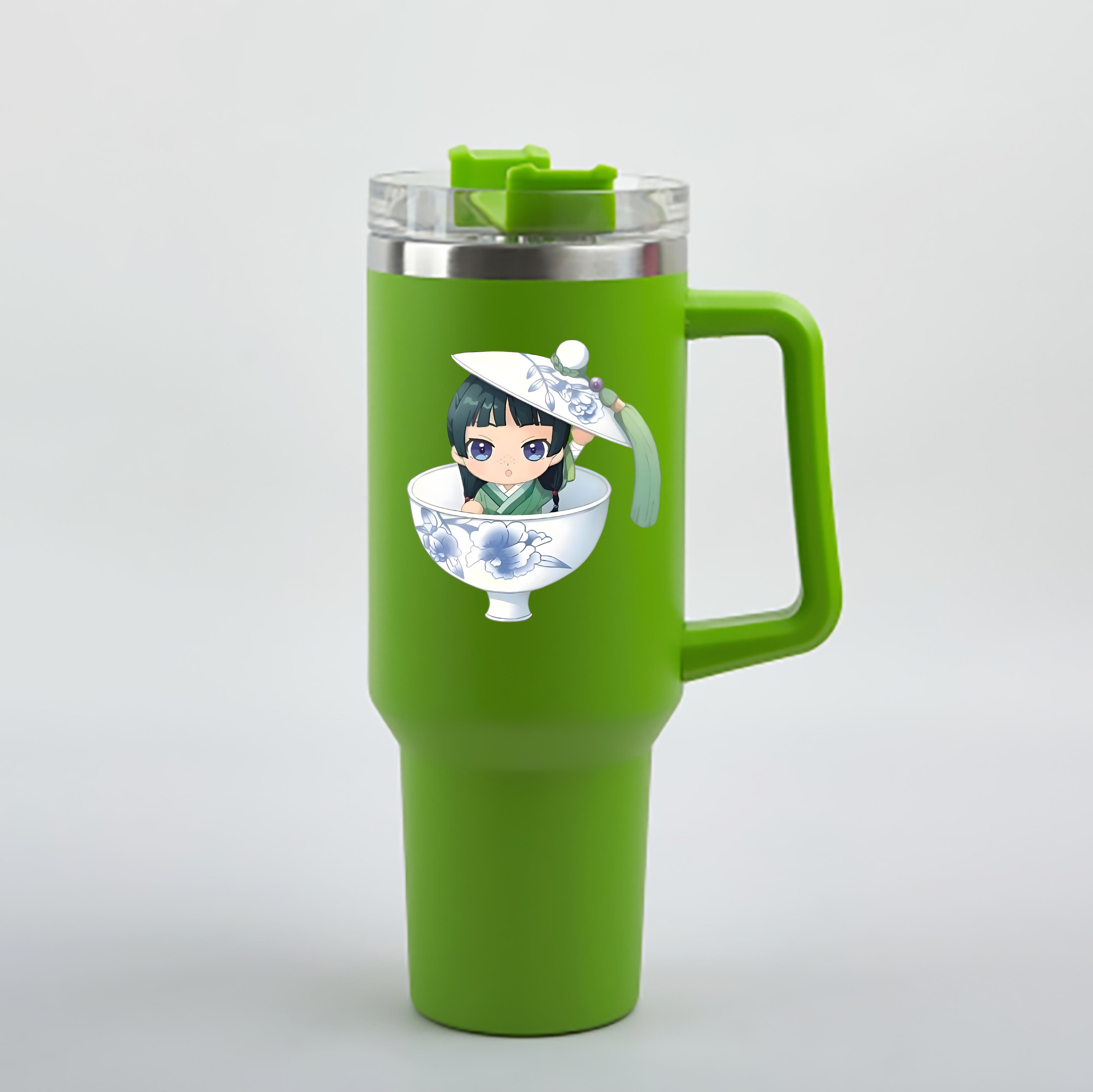 （画像用） 薬屋のひとりごと The Apothecary Diaries 1200mL車用タンブラー - クリスタルステッカー（プラスチックストロー付き）